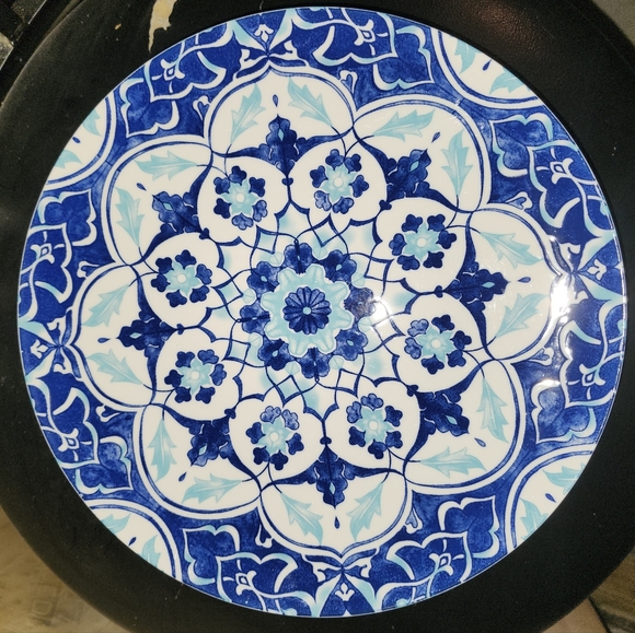 Isabel by Bia Blue and White Decorative Plates Set of 2 10.5 Inches